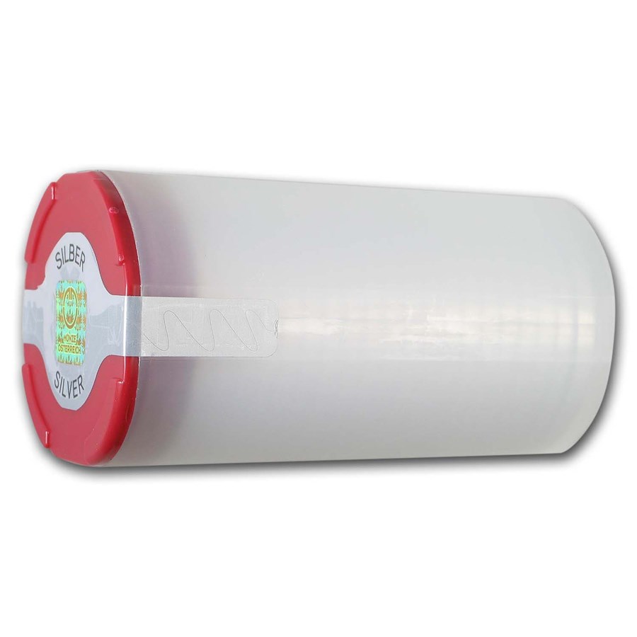 2025 Austrian Philharmonic 1 oz Silver Coin tube holding 20 coins