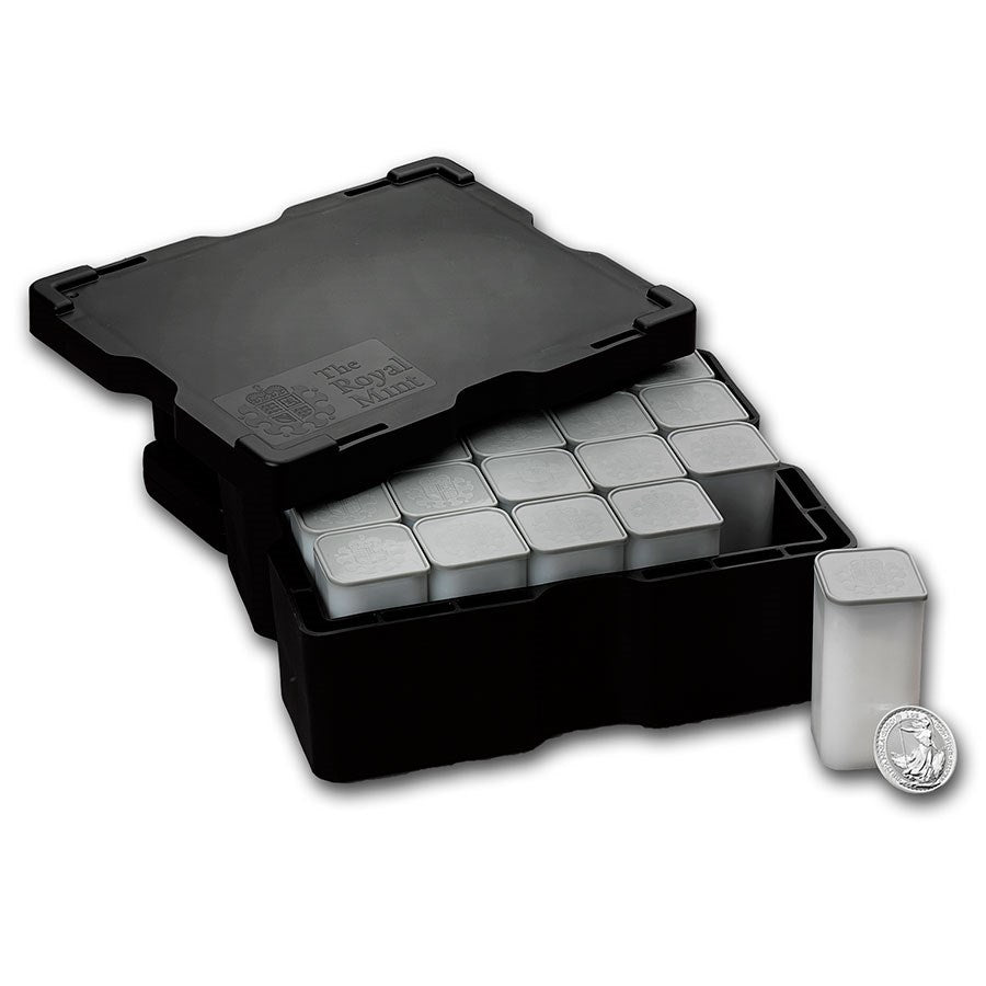 2025 Britannia 1 oz Silver Coin monster box containing 500 coins