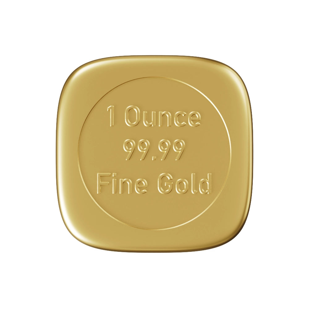 As Good As Gold 1 oz Gold Bar stamped with the weight and purity