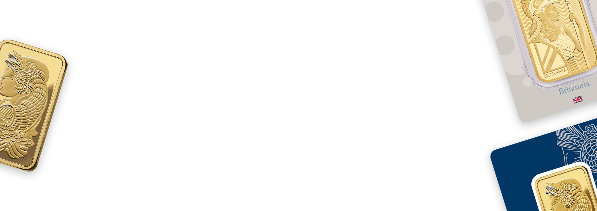 Gold bars displayed on a white background