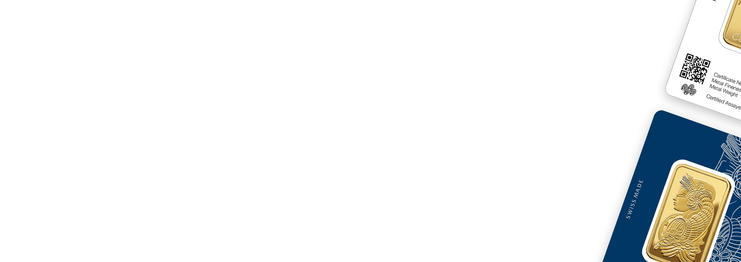 PAMP Lady Fortuna gold bars displayed on a white background