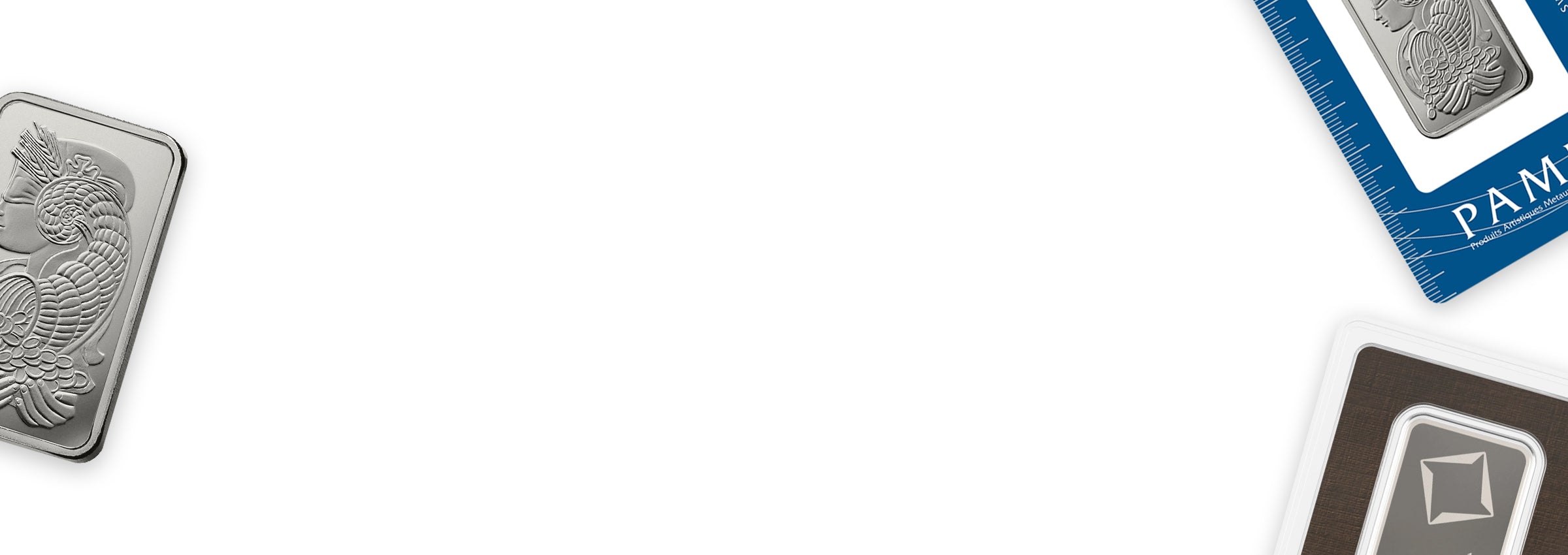 Platinum bars displayed on a white background