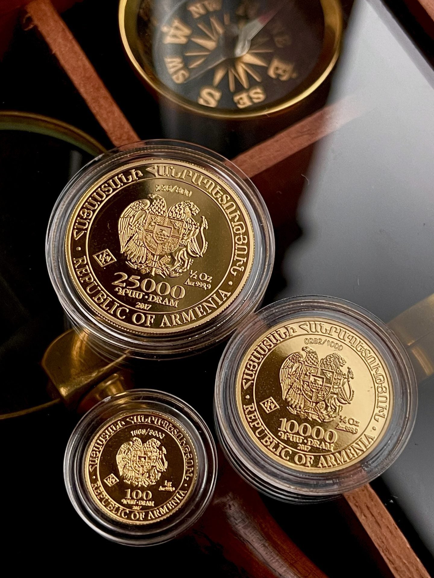 Noah's Ark gold coins with Armenian coat of arms