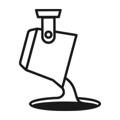 Black illustration of molten metal