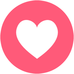 Love heart pink icon