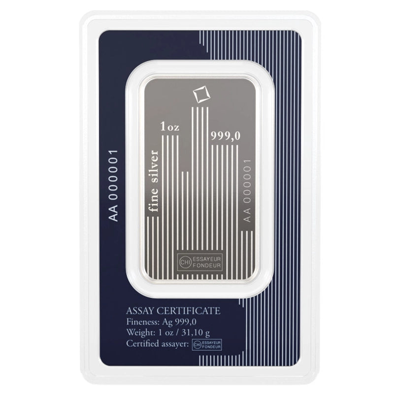 Valcambi Skyline 1 oz Silver Bar (In Assay)