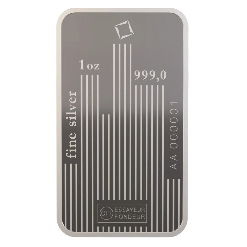 Valcambi Skyline 1 oz Silver Bar (In Assay)