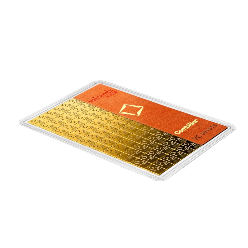 Valcambi Suisse 100x 1 gram Gold CombiBar™ (In Assay) with 100 individual 1 gram gold segments