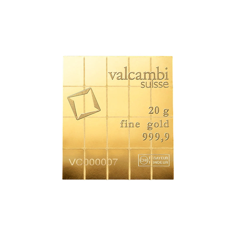 Valcambi Suisse 20x 1 gram Gold CombiBar™ with 20 individual 1 gram gold segments