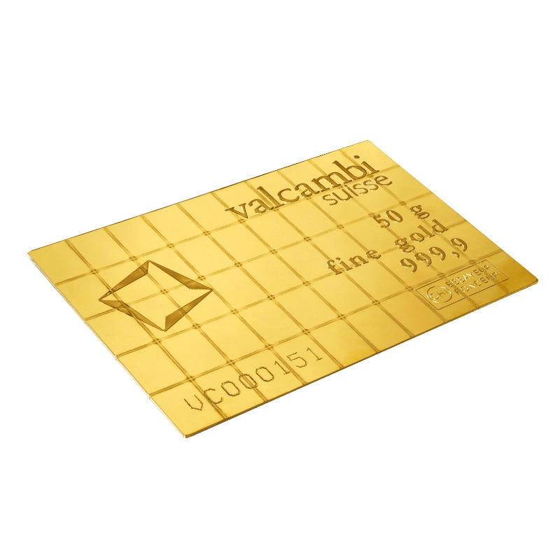 Valcambi Suisse 50x 1 gram Gold CombiBar™ with 50 individual 1 gram gold segments