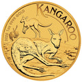 2025 Australian Kangaroo 1 oz Gold Coin reverse showcasing two kangaroos in the outback