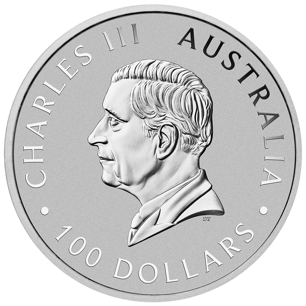2025 Australian Kangaroo 1 oz Platinum Coin obverse featuring the effigy of King Charles III
