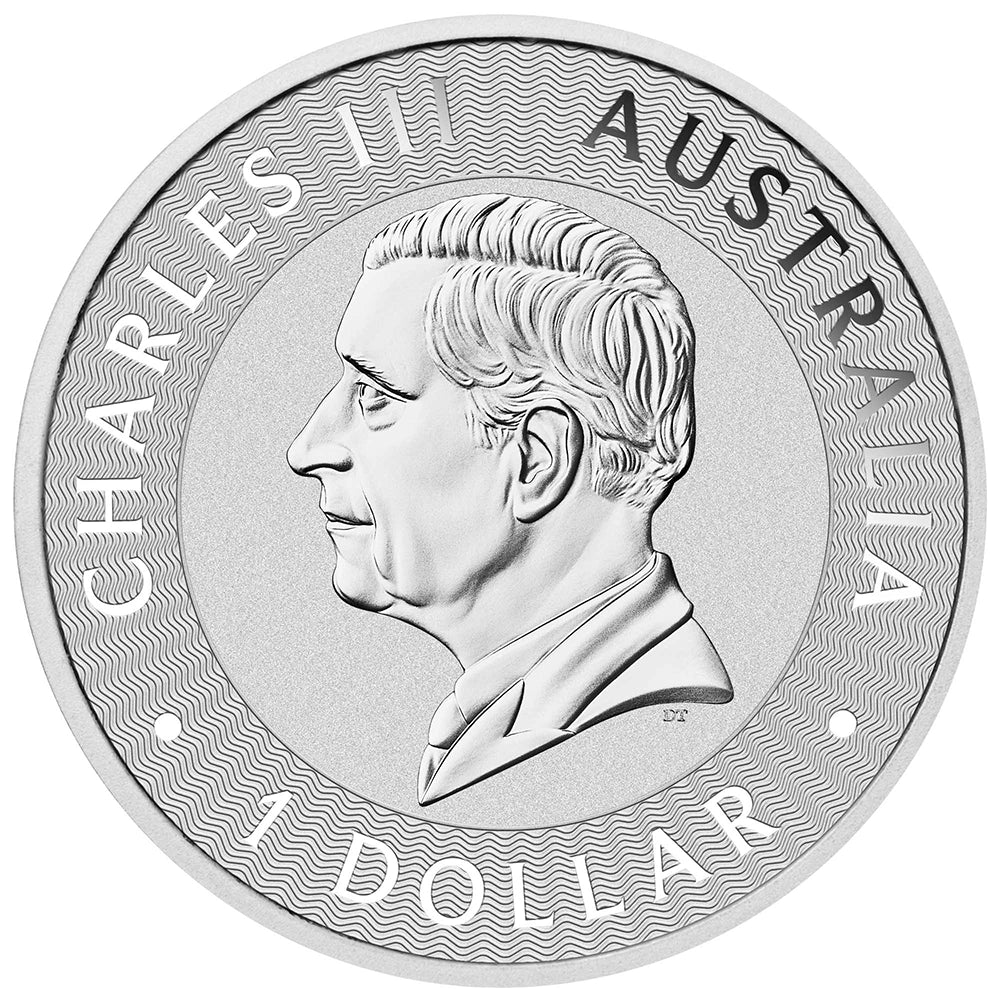 2025 Australian Kangaroo 1 oz Silver Coin obverse featuring the effigy of King Charles III