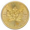 2025 Canadian Maple Leaf 1 oz Gold Coin reverse displaying a large maple leaf