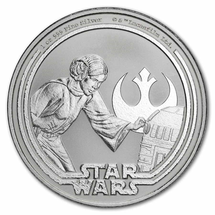 2025 Star Wars: Princess Leia 1 oz Silver Coin