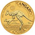 2026 Australian Kangaroo 1 oz Gold Coin reverse featuring two kangaroos leaping through shimmering waters