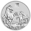 2026 Australian Lunar Series III: Year of the Horse 1/2 oz Silver Coin reverse portraying a mare and foal galloping across grasslands beneath mountains