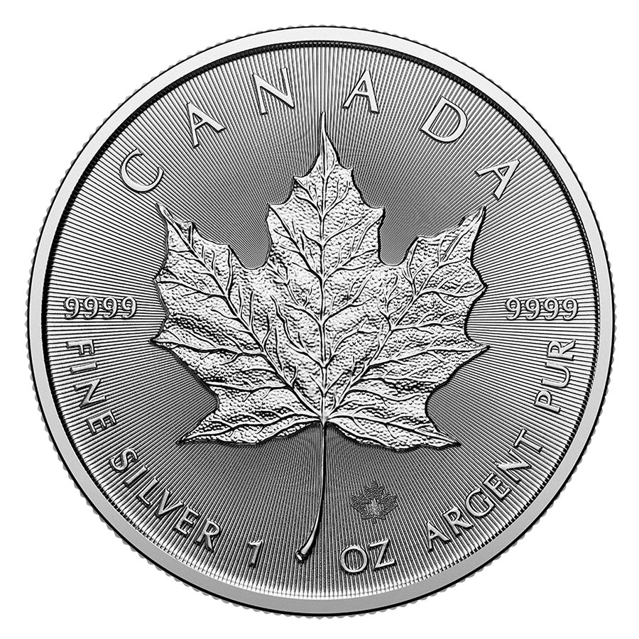 2026 Canadian Maple Leaf 1 oz Silver Coin reverse displaying a large maple leaf