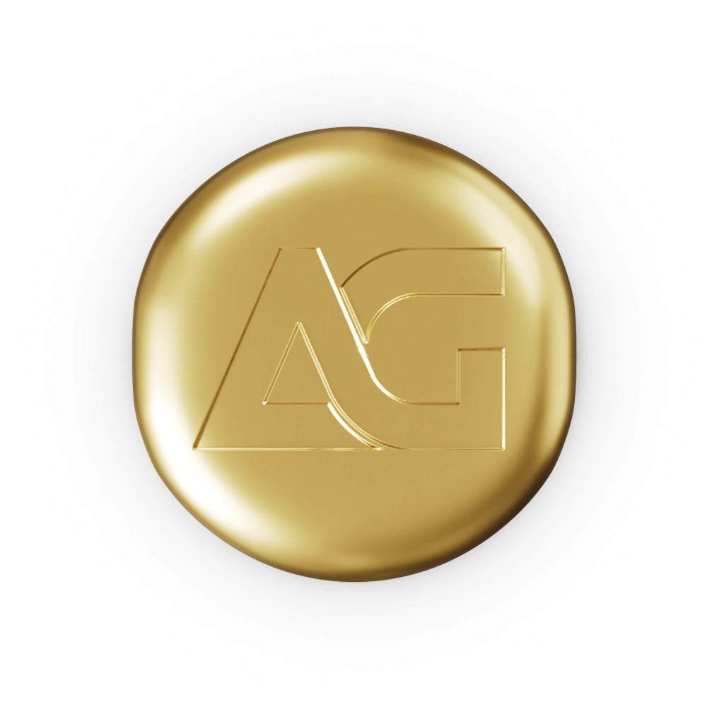 As Good As Gold 1/2 oz Gold Bar stamped with the 'AG' hallmark