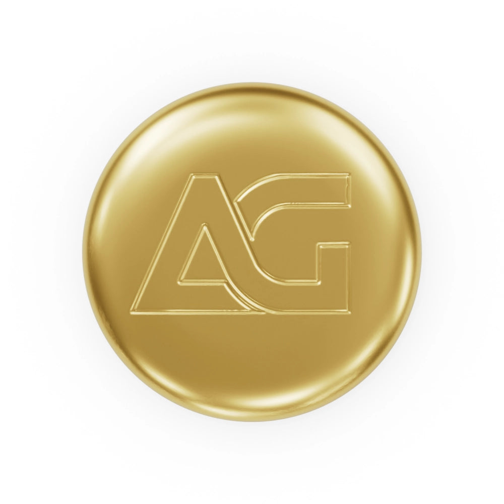 As Good As Gold 1/4 oz Gold Bar stamped with the 'AG' hallmark