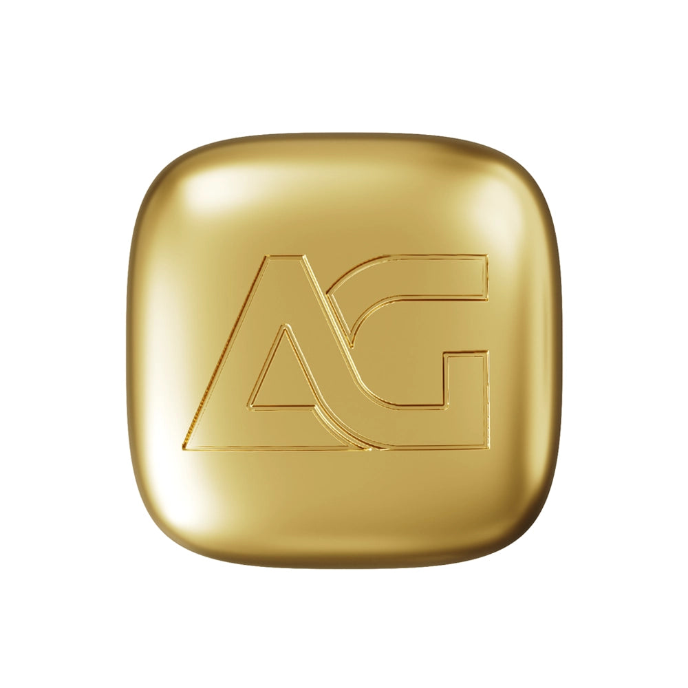 As Good As Gold 2 oz Gold Bar stamped with the 'AG' hallmark