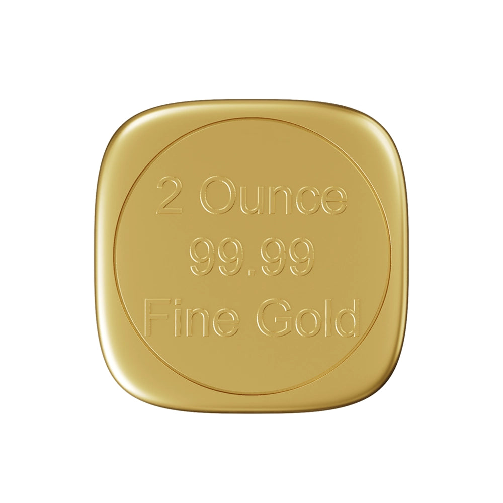As Good As Gold 2 oz Gold Bar stamped with the weight and purity