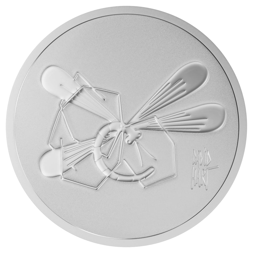 2025 Australian Dragonfly 1 oz Silver Round reverse featuring David Hart's iconic dragonfly design