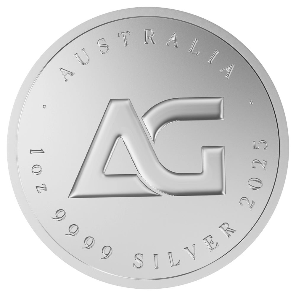 2025 Australian Dragonfly 1 oz Silver Round obverse displaying the As Good As Gold logo along with the coin’s weight, purity, and year of issue