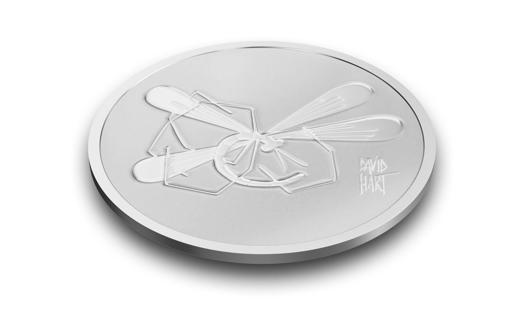 2025 Australian Dragonfly 1 oz Silver Round reverse featuring David Hart's iconic dragonfly design
