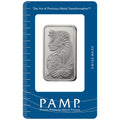 PAMP Lady Fortuna 1 oz Platinum Bar (In Assay) obverse featuring Lady Fortuna with symbols of prosperity