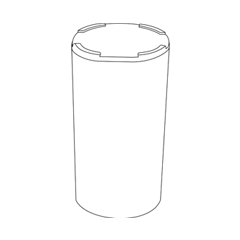 Illustrative line drawing of the Austrian Mint coin tube