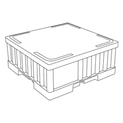 Illustrative line drawing of the Austrian Mint coin monster box