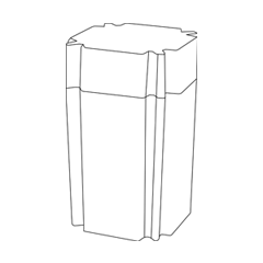 Illustrative line drawing of a coin tube