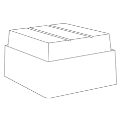 Illustrative line drawing of the Perth Mint assay card box