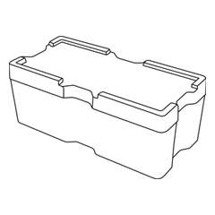 Illustrative line drawing of the Perth Mint coin monster box