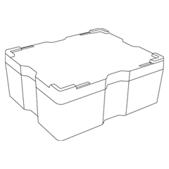 Illustrative line drawing of the Royal Mint coin monster box