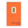 Valcambi Suisse 1 gram Gold Bar (In Assay) obverse featuring Valcambi's rotating square logo